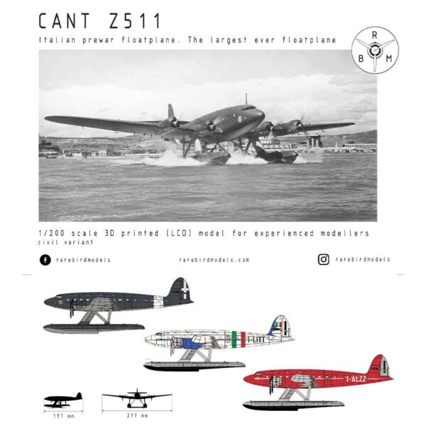 Cant Z511 - Civil Version, scale: 1/200